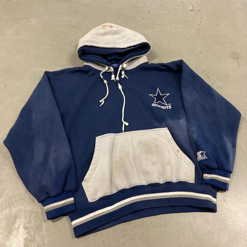 vintage 90s thrashed Dallas cowboys starter hoodie